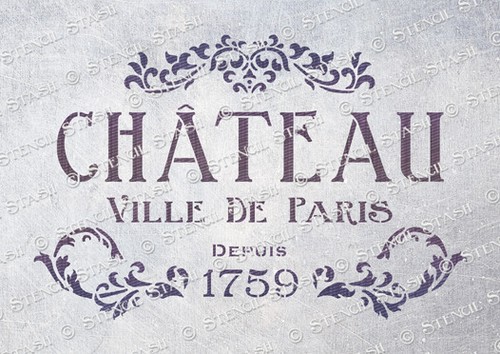 Paris chateau stencil misure - chateau,