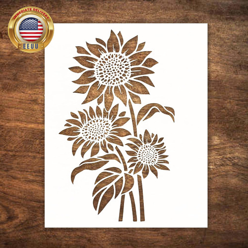 Stencil girasole - stencil, pollici)