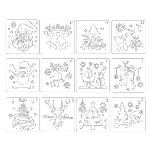 12x stencil natalizi modello - 12x,