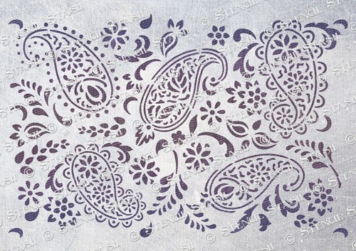 Paisley pizzo stencil misura - stencil, 2