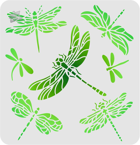 Stencil libellule 30x30 - libellule,