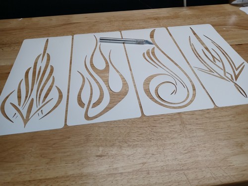 Pinstripe aerografo stencil - pinstripe,