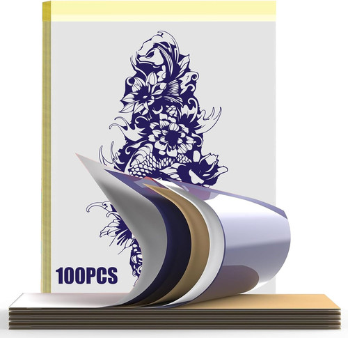 100 fogli carta stencil tattoo - fogli,